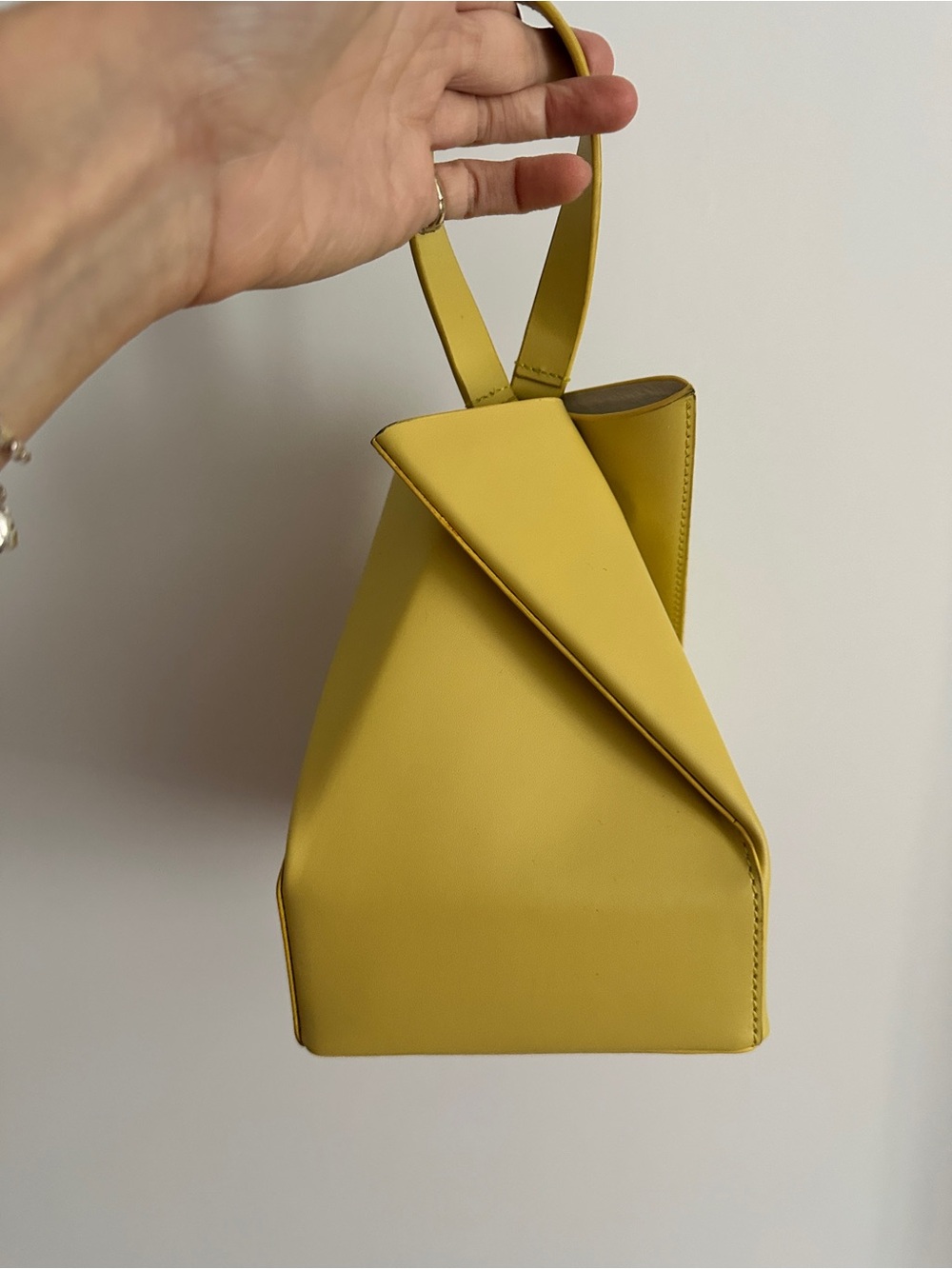 Kitayama Studio Yellow Fold-Over Wristlet Bag
